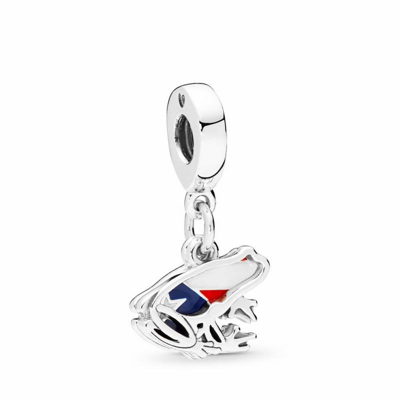 Pandora Love Puerto Rico Dangle Charm - Sterling Silver/Enamel/Blue - Canada | EL7833TN